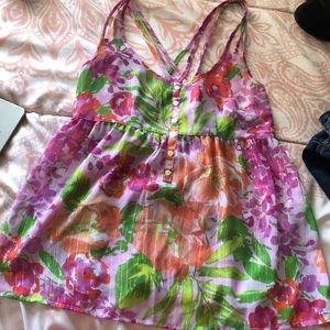 Aeropostale Floral Spaghetti Strap